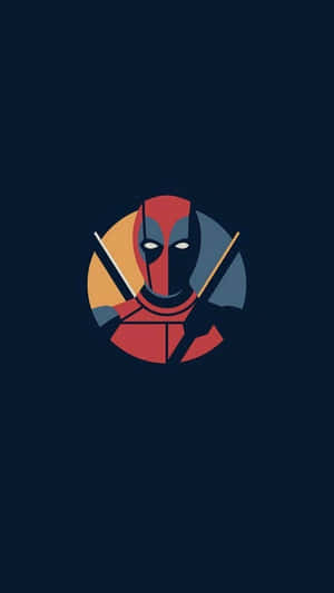 Stylish Minimalist Deadpool Logo Wallpaper