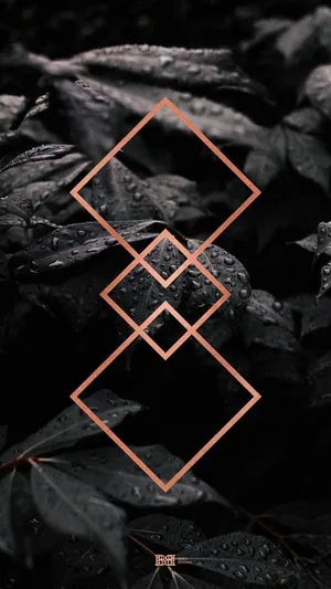 Stylish Rose Gold And Black Checkered Pattern Wallpaper