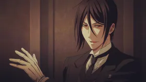 Stylish Sebastian Michaelis In The Dark Wallpaper