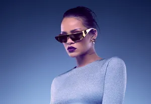 Stylish Sunglasses Reflecting A Beautiful Beach Scenery Wallpaper