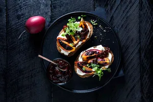 Stylish Tropical Fruit Tamarillo Plating Wallpaper