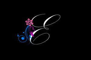 Stylized Cursive Letter E Wallpaper