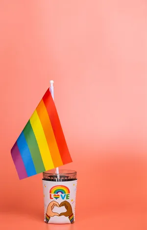 Subtle Lgbt Flag On Glass Wallpaper