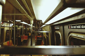 Subway Train Ceiling Wallpaper