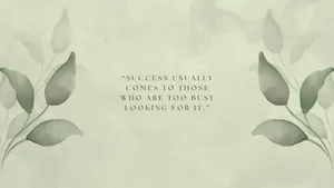 Success Quote Sage Green Desktop Wallpaper