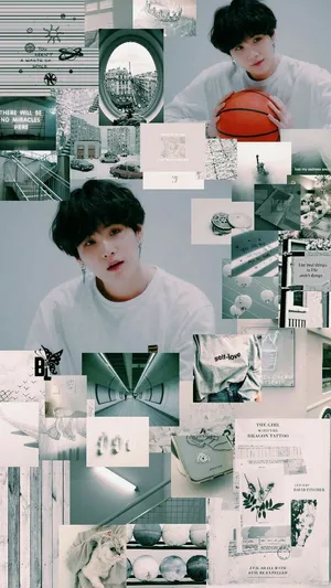 Suga Aesthetic Collage Wallpaper