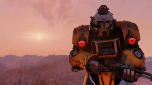 Suit Up For An Adventure With The Excavator Power Armor Wallpaper