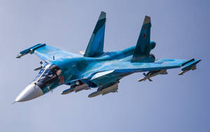 Sukhoi Su-34 Military Aircraft Desktop Wallpaper