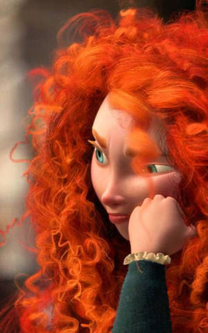 Sulking Princess Merida Phone Wallpaper