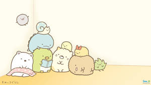 Sumikko Gurashi Characters Enjoying A Reading Session Wallpaper