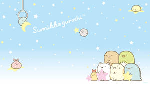 Sumikko Gurashi Stars And Moon Poster Wallpaper