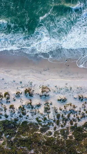 Summer Beach Iphone Aerial View Wallpaper