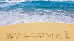 Summer Beach Welcome Wallpaper