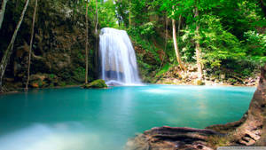 Summer Beautiful Waterfall Laptop Wallpaper