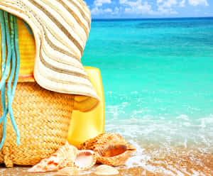 Summer Fun Beach Hat Wallpaper