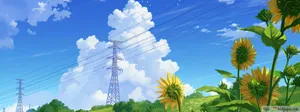 Summer Sunflowers Art Laptop Wallpaper