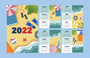 Summer Vibe 2022 Calendar Wallpaper