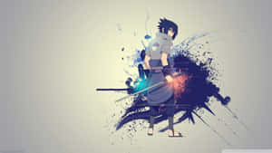 Summoning The Power Of The Blue Chakra, Sasuke Unleashes A Devastating Attack. Wallpaper