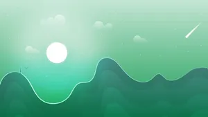 Sun Pastel Green Aesthetic Laptop Wallpaper