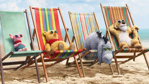 Sunbathing Friends With Tigger 3d Wallpaper