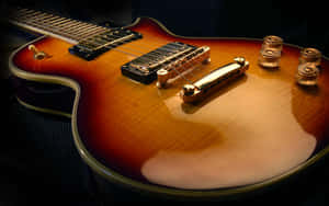 Sunburst Electric Guitar Closeup Wallpaper