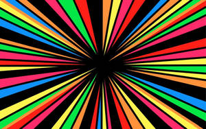 Sunburst Rainbow Design Wallpaper