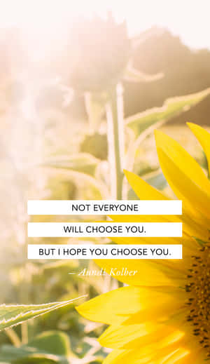 Sunflower Love Quotes Wallpaper