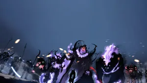 Sung Jin Woo With His Shadow Army In A Powerful Stance Wallpaper