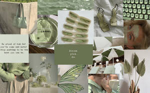 Sunglasses Sage Green Desktop Wallpaper