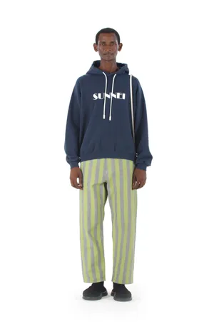 Sunnei Blue Hoodie With Logo Wallpaper