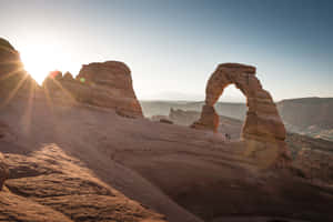 Sunrise On Delicate Arch Wallpaper