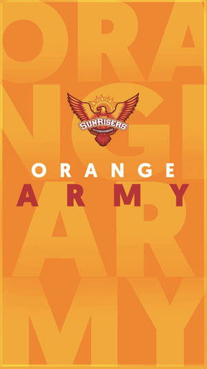 Sunrisers Hyderabad Vibrant Orange Army Poster Wallpaper