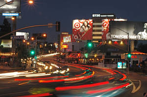 Sunset Boulevard Long Exposure Wallpaper