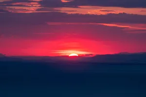 Sunset Horizon In Greece Wallpaper