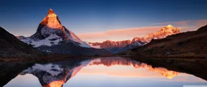 Sunset Lights Up The Mountain Wallpaper