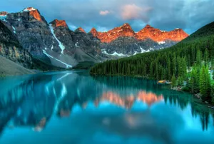 Sunset_ Mountain_ Lake_ Reflections_4 K Wallpaper