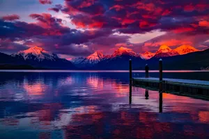 Sunset Mountain Landscapes Wallpaper