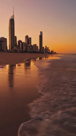 Sunset Sand Scenery For Iphone Screens Wallpaper
