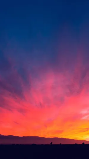 Sunset Sky In Mountain Wallpaper