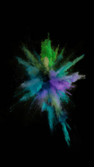 Super Amoled Colored Powder Wallpaper