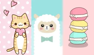Super Cute Kawaii Pastel Characters Wallpaper