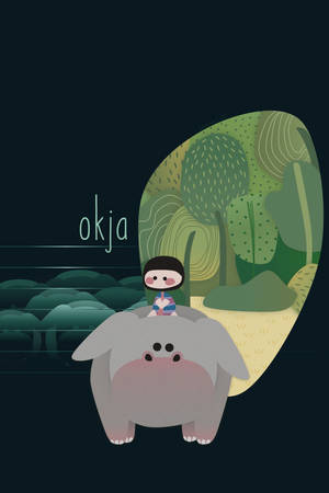 Super Cute Okja Art Wallpaper