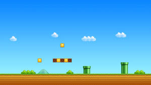 Super Mario Game 8 Bit Wallpaper