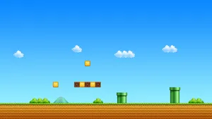 Super Mario Game 8 Bit Wallpaper