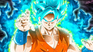 Super Saiyan Blue Goku Power Up Wallpaper