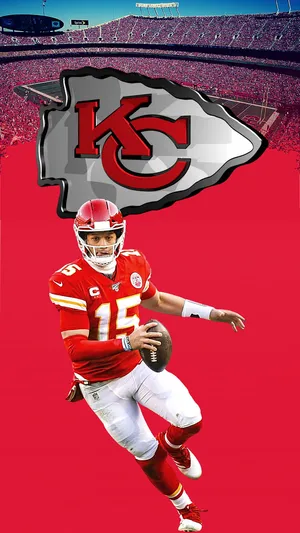 Superbowl Mvp, Pat Mahomes Celebrates With His Phone Wallpaper