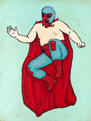 Superhero Artwork Flying Pose Wallpaper