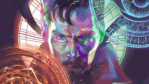 Superhero Doctor Strange Painted Face Wallpaper