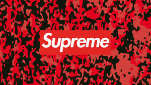 Superior Supreme Logo Black And Red Abstract Wallpaper