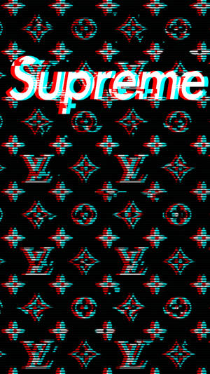 Superior Supreme On Louis Vuitton Pattern Wallpaper